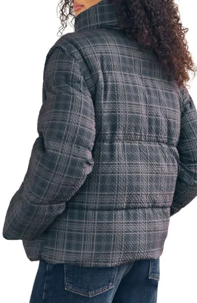 Next Check Puffer Jacket In Blue