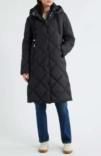 Sam Edelman Hooded Puffer Coat In Gray