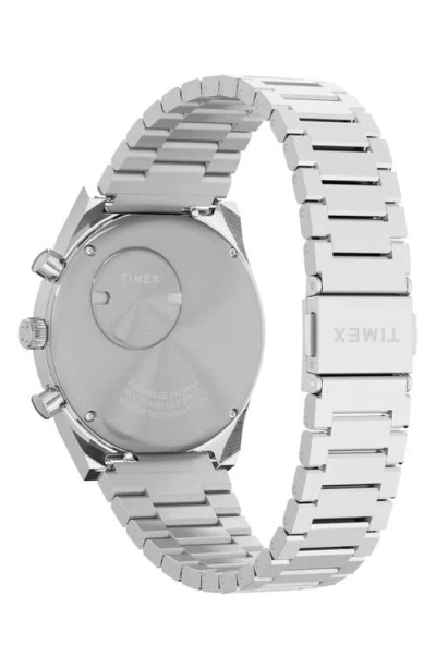 Timex Q Falcon Eye Chronograph 40mm In Brown