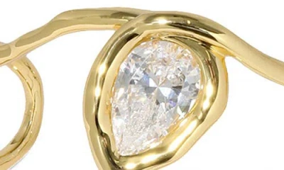 Alexis Bittar Alexis Bitar Asterales Floating Cubic Zirconia Double Row Cuff Bracelet In Brown