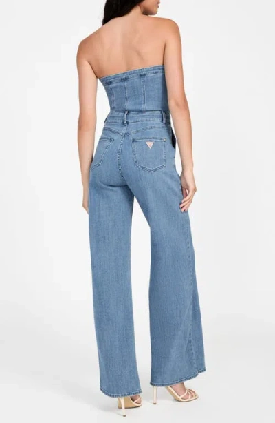 Guess Women's Donna Sleeveless Denim Jumpsuit In Blue