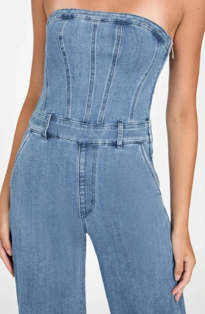 Guess Women's Donna Sleeveless Denim Jumpsuit In Blue