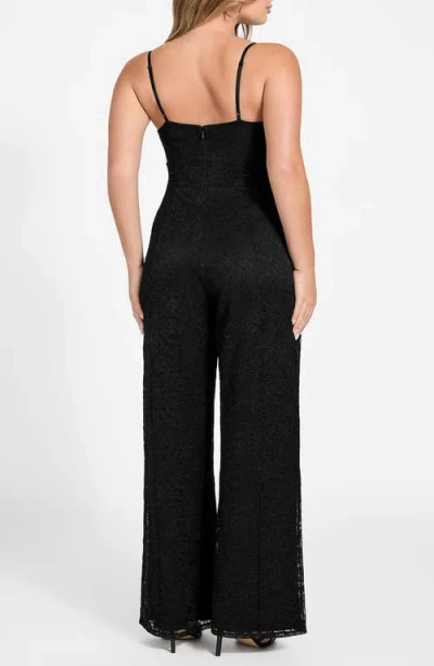 Guess Women's Chloe Sleeveless Lace Sweetheart Neck Jumpsuit In Black