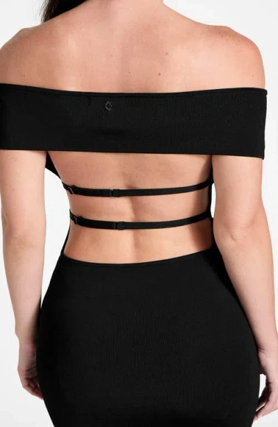 Guess Katiya Off The Shoulder Minidress In Black