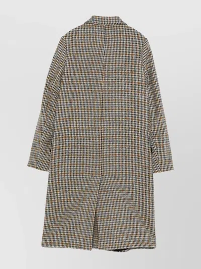 Paul Smith Double-breasted Coat Featuring Front Pockets In Multi