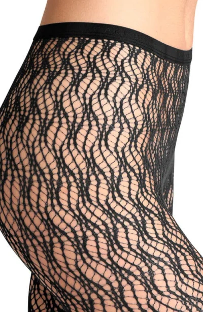 Falke Fluid Fusion Net Tights In Black