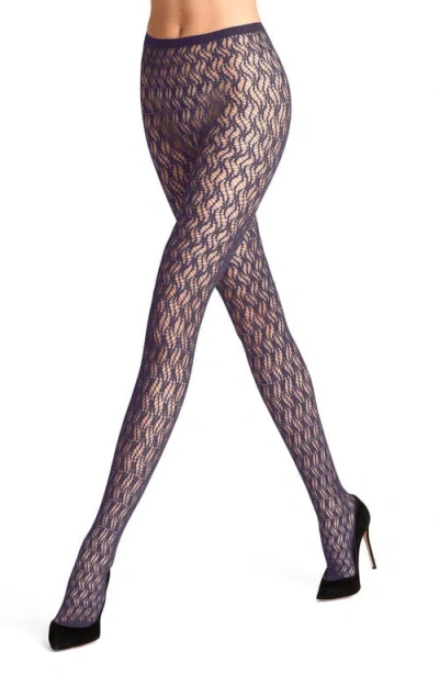 Falke Fluid Fusion Net Tights In Gray