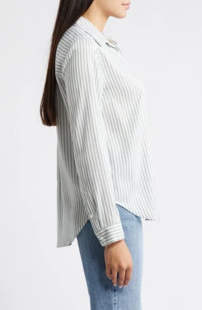 Beachlunchlounge Eden Long Sleeve Button-up Shirt In Green