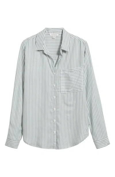 Beachlunchlounge Eden Long Sleeve Button-up Shirt In Green