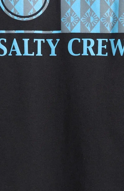 Salty Crew Kids' Flagship Fill Cotton Graphic T-shirt In Black