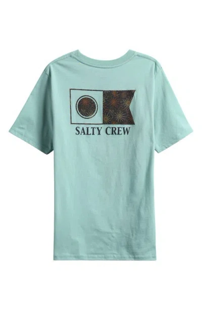 Salty Crew Kids' Flagship Fill Cotton Graphic T-shirt In Blue
