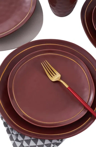 Stone Lain Clara 16 Pc. Dinnerware Set, Service For 4 In Burgundy