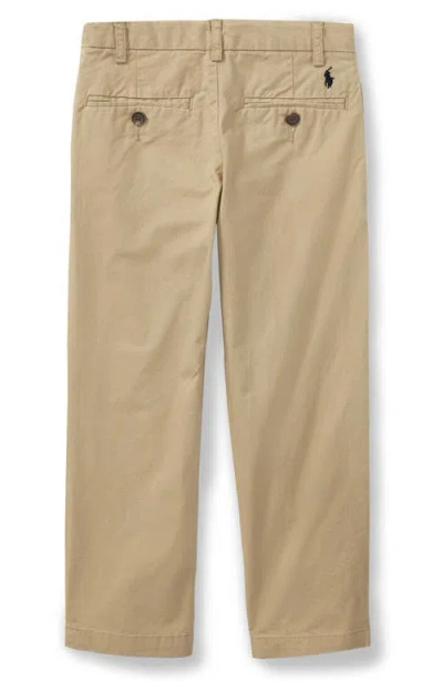 Polo Ralph Lauren Boy's Flat Front Chino Pants In Brown