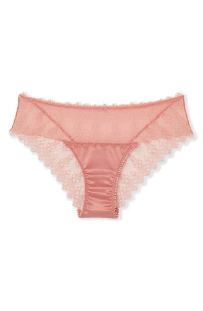 Etam Allusion Tulle & Lace Hipster Panties In Pink
