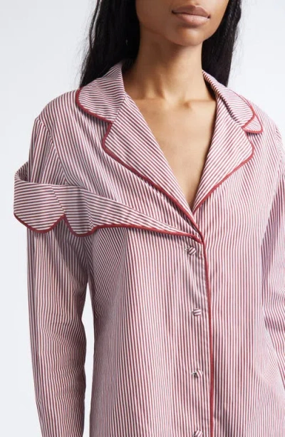 Monse Deconstructed Pajama Top In Multi