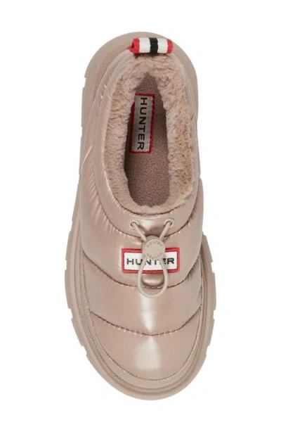 Hunter Madi Platform Puffer Slipper In Neutral