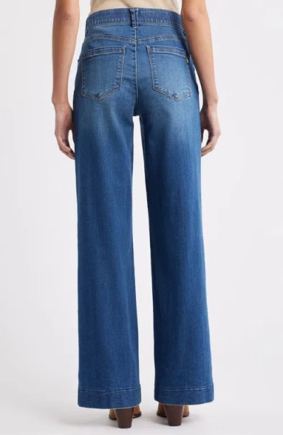 Wit & Wisdom Sam High Waist Wide Leg Jeans In Blue