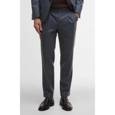 Barbour Kensington Pleated Glen Check Wool Blend Flannel Suit Pants In Blue