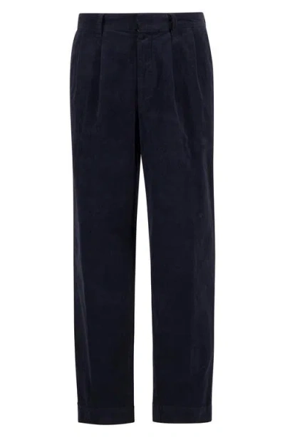 Barbour Wallington Pleated Stretch Corduroy Suit Pants In Blue