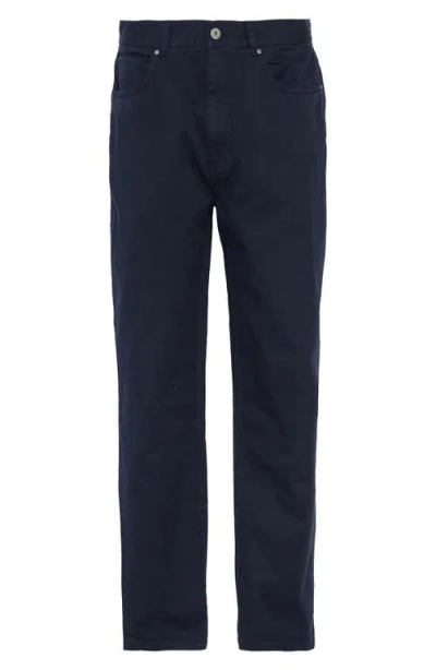 Barbour Regular Fit Straight Leg Stretch Twill 5-pocket Pants In Blue