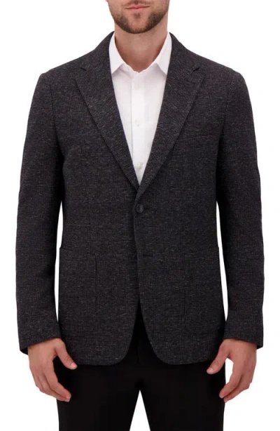 Victor Emmanuel Textured Comfort Knit Cotton Blend Sport Coat In Gray
