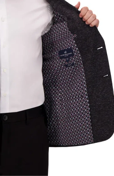 Victor Emmanuel Textured Comfort Knit Cotton Blend Sport Coat In Gray