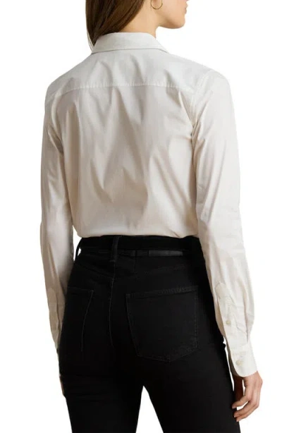 Ralph Lauren Womens Logo Detail Point Collar Shirt P Xs Xxl In White