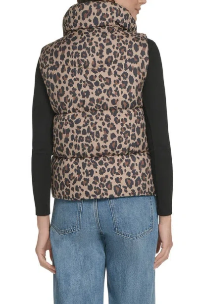 Levi's Women's Stand Collar Puffer Vest In Animal Print