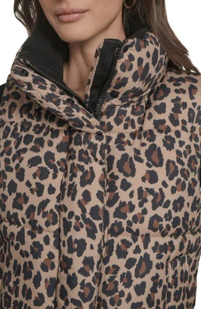 Levi's Women's Stand Collar Puffer Vest In Animal Print