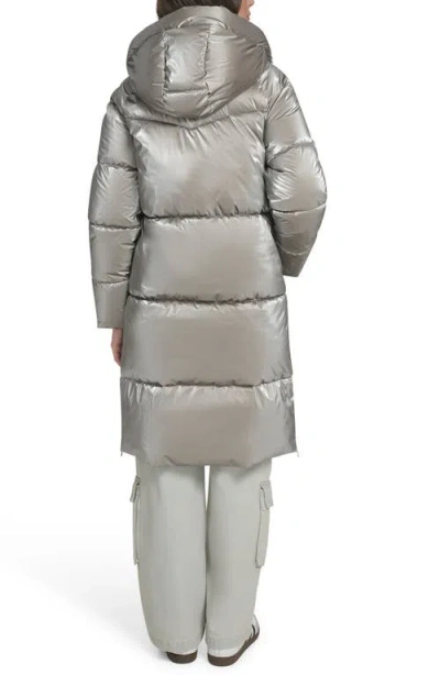 Levi's Women's Regular Long Puffer Jacket In Silver