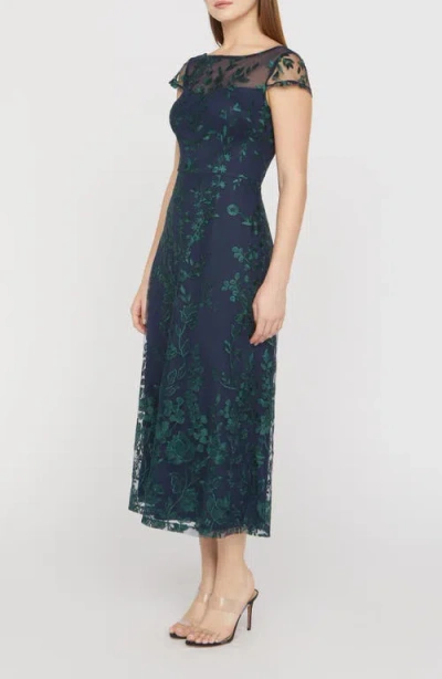 Js Collections Meredith Floral Embroidery A-line Dress In Multi