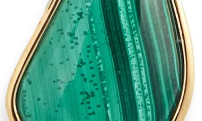 Zimmermann Womens Antique Gold Malachite Ore 16ct Gold-plated Brass Malachite Pendant Necklace In Blue