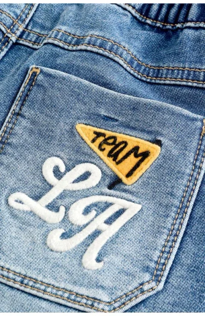 Next Kids' Character Patch Pull-on Jeans In Blue