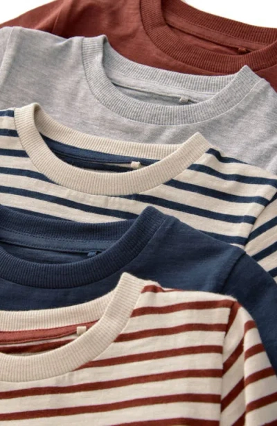 Next Kids' 5-pack Assorted Long Sleeve T-shirts In Red