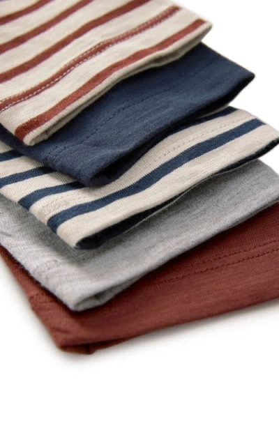 Next Kids' 5-pack Assorted Long Sleeve T-shirts In Red