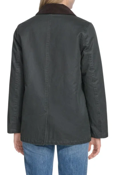 Cole Haan Waxed Cotton Hunter Jacket In Green