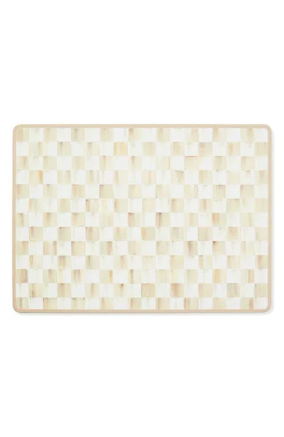 Mackenzie-childs Mackenzie Childs Mocha Check Set Of 4 Placemats In Neutral