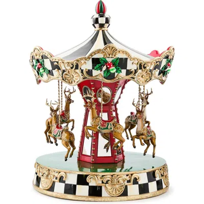Mackenzie-childs Mackenzie Childs Merry Christmas Rotating Carousel In Multi