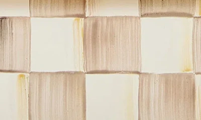 Mackenzie-childs Mackenzie Childs Mocha Check Enameled Steel 5 X 7-inch Picture Frame In Neutral