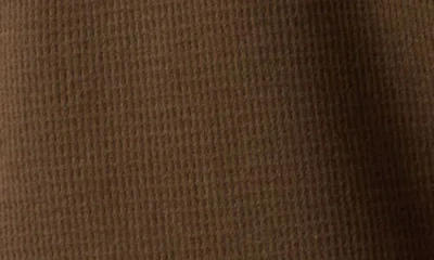 The Normal Brand Waffle Stitch Short Sleeve Sweater In Brown
