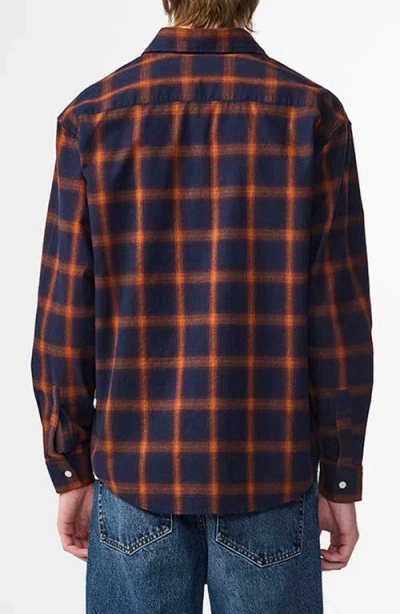 Nn07 Deon 5465 Organic Cotton Button-up Shirt In Blue