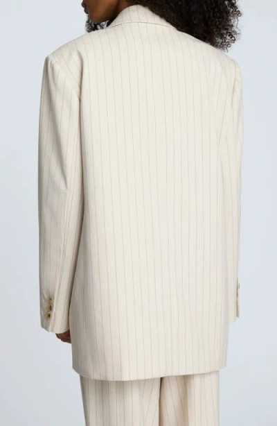 Kenneth Cole Pinstripe Relaxed Fit Boyfriend Blazer In Multi