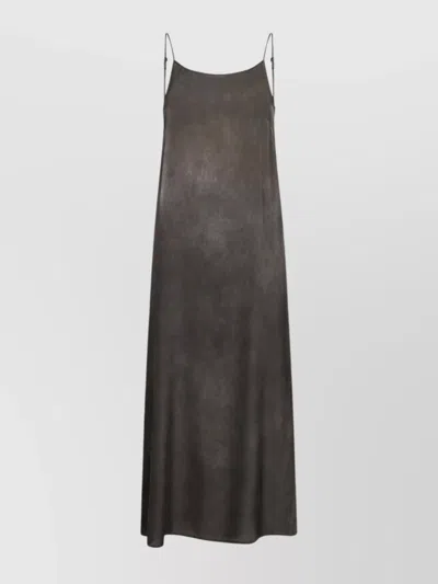 Uma Wang Backless Silk Midi Dress With Adjustable Straps In Black