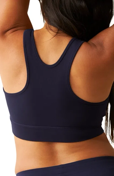 Kindred Bravely French Terry Racerback Nursing & Sleep Bra In Blue