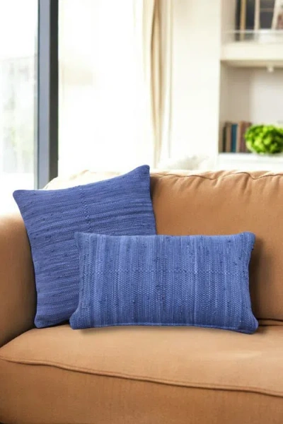 Pillowpia Chindi Lumbar Pillow Cover In Blue