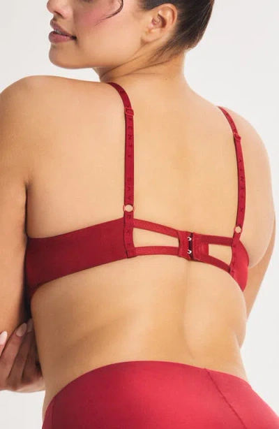 Savage X Fenty Microfiber Push-up Bra In Red