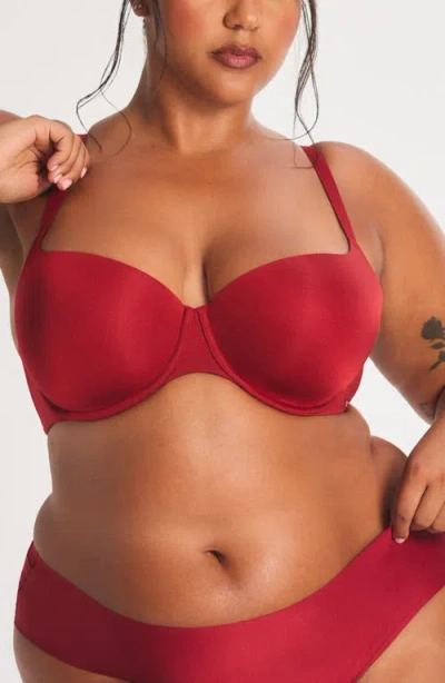 Savage X Fenty Microfiber Push-up Bra In Red