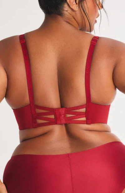 Savage X Fenty Microfiber Push-up Bra In Red