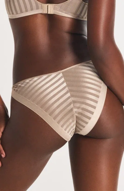 Savage X Fenty Show 'n' Tell Stripe String Bikini In Neutral