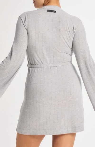 Savage X Fenty Sleek Stitch Robe In Gray